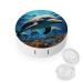 Contact Lens Case Dolphins Print Plastic Contact Lens Case contact Lens Care Box ontact Lens Travel Box