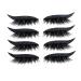 Ikasus 2021 new reusable eyeliner and eyelash stickers false eyelashes self-adhesive 3D false stickers kit waterproof eyelash eye make-up tool for work/dating/party black