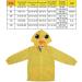 Cute Cartoon Duck Raincoat for Baby Boy/Girl - Lightweight Waterproof Hoodie Zipper Coat (Size 90) - Buy Online on GoSupps.com