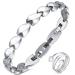 Vicmag Magnetic Bracelets for Women Titanium Steel Ultra Strength Magnetic Gift Box with Removal Tool (Silver Leaf)