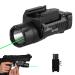 GOPLANT 1000 Lumens Weapon Light, Adjustable Rail-Mounted Pistol Light and Mini Green Laser Combo, LED Strobe Compact Tactical Gun Flashlight with 1913 or GL Rail and Key Kit, Battery Included