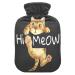 Funny cat heat bottle with reference heat bottles for pain relief hand feet warm water bed warmers for women girls children 2 l