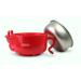 Neno Thermal Children's Tableware Set - Baby Feeding Containers Fork and Suction Bowls in Mucca Red | 200ml Silicone Bottle | Safe & Non-Slip - Buy Online on GoSupps.com
