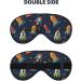 Spaceships and Stars Print Sleep Eye Mask - Soft Blindfold with Elastic Strap for Travel & Night Sleeping - Buy Online on GoSupps.com