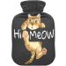 Funny Cat Hot Water Bottle with Cover - Pain Relief for Kids & Adults | 1L Optimal Comfort - Buy Online on GoSupps.com