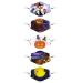 ZLUU 5PCS Halloween Adults Protective Face Mask Personalized Patterns Face Cover Safe Skin Friendly Face Sheild Washable Reusable Adult Halloween Cartoon Digital Printing Outdoor Dust-Proof Protective Mask