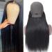 28 Inch HD Straight Lace Front Human Hair Wig | Pre Plucked 4x4 Closure | 180% Density Brazilian Hair Wig for Black Women - Glueless and Natural Looking - Buy Online on GoSupps.com