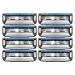 IRVY 3-Blade Razor Refills for Men with Lubrication compatible with Gillette Mach3 Razors (Mach 3 Mach3 Turbo Mach3 Sensitive Mach3 Power Venus) 8 Refill Blades Cartridges (Refill Head May Vary)