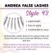 Andrea False Lashes Style 43 Black - 4 Pairs - Buy Online on GoSupps.com