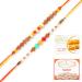 Ghasitaram Gifts Rakhi for Brother Rakhis Online - Set of 2 6045 6082 Rakhi Threads with 200 GMS of Besan Barfi and 200 GMS of Kaju Katli