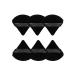 Powder Puff Face Soft Triangle Makeup Puff for Loose Powder 6 Pieces Black