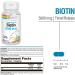 SOLARAY Biotin 5000 mcg Timed Release VegCaps - Healthy Hair, Skin & Nails Support - 60 Count - Buy Online on GoSupps.com