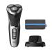 Philips Norelco Shaver 3800, Rechargeable Wet & Dry Shaver with Pop-up Trimmer, Charging Stand and Storage Pouch, Space Gray, S3311/85 Series 3800 + Case/Charge Stand