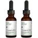 USDA Organic Vitamin B12 2000mcg Sublingual Liquid Supplement (2-Pack) - Vegan Methylcobalamin Drops for Natural Energy Maintain Metabolism and Immune System Support - 1 Fl Oz