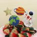 Pokinge 24 Pcs Creative Cupcake Topper Outer Space Cake Decoration Funny Spaceship Themed Party Supplies Cartoon Astronaut Rocket Planet for Children(24Pcs) - Buy Online on GoSupps.com
