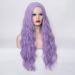 WGPFWIG Women's Pastel Purple Wig 27 Inches Long Curly Wavy Hair Synthetic Wig - Perfect for Cosplay, Parties & Halloween - Includes Wig Cap (Pastel Purple) - Buy Online on GoSupps.com