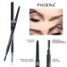 PHOERA Eye Makeup Kit - Dark Brown Eyebrow Pencil Eyeliner & Clear Eyebrow Gel for Perfect Eyebrows - International Shipping Available - Buy Online on GoSupps.com