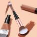 Foundation Brush Double Head Makeup Brush | Multi-purpose Makeup Brush For Foundation Powder Liquid Concealer Cream Blush Black Handle Rose Gold Tube - Buy Online on GoSupps.com