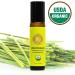 Organic Lemongrass Essential Oil Roll On - 100% Pure USDA Certified for Pain Relief, Skin Health & Stress - 10ml - Buy Online on GoSupps.com