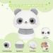 Mewaii 8'' Soft Gray Panda Mushroom Pillow Stuffed Animal Plush - Cuddly Gray & White Panda Toy for Kids - Buy Online on GoSupps.com