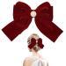 ALLY-MAGIC Bow Hair Clips Large Red Bowknot Hairpin Christmas Velvet Hair Bow Clips French Hair Barrettes Accessories for Women Girls Birthday Party Christmas Gifts Y4SRHDJ