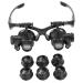 Head Wearing Magnifying Lens Double Eye Jewelry Watch Repair Magnifier Loupe Glasses