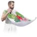 Nice Flowers Flamingo Beard Bib Beard Hair Catcher for Men Shaving Waterproof Non-Stick Hair Catcher Grooming Cloth with 2 Suction Cups