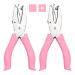 (2 Pack) 1/4 Inch and 1/16 Inch Shaped Circle Metal Single Handheld Hole Paper Punch Punchers with Soft Grip for Tags Clothing Ticket