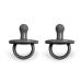 Filibabba Silicone Pacifier Set | 100% Silicone Baby Pacifiers in Stone Gray | Danish Design | 2-Pack with Gift Box - Buy Online on GoSupps.com