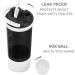 Artoid Mode 720ml Inspirational Sports Fitness Protein Shaker Bottle with Twist-Lock Storage, Dual Mixing Technology - BPA Free Black/White - Buy Online on GoSupps.com