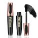 2PCS Waterproof Long Lasting Black Mascara No Clumping Smudge-Proof Black Mascara for Eye Makeup