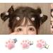 xbiez Chic Hair Clip Mini Cat Paw Shape Hairpin for Ponytail Bangs Dopamine Look Style Hairpins for Teenagers Children 1 pair - Buy Online on GoSupps.com