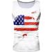 BEUU Men's Independence Day Tank Top - American Flag Retro Patriotic Sleeveless Gym Shirt - White XL - Buy Online on GoSupps.com