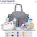 Lekebaby Large Baby Changing Bag - Stylish Nappy Bags for Mom and Dad - Travel Tote with Changing Mat - Quilted Grey - Buy Online on GoSupps.com