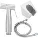 Stainless Steel Bidet Sprayer Set - 3 Piece Handheld Bidet Spray Shower & Hose Holder - Durable & Adjustable - Buy Online on GoSupps.com