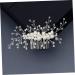 Ipetboom Combs Hair Barrettes Wedding Tiara Wedding Hair Comb Pearl Hair Clips Pearl Headpiece Pearl Clips for Hair Wedding Hair Clip Crystal Clip Comb Hair Pin Bridal Diamond Leaf Bride - Buy Online on GoSupps.com