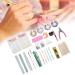 Professional 17-Piece Nail Art Set - DIY Kit with Rhinestones Nail File Acrylic Pen & Clipper for Stunning Nail Designs - Buy Online on GoSupps.com