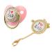 Buy Pink Rhinestone Baby Pacifier - Silicone M Size for 6-18 Months - International Shipping Available - Buy Online on GoSupps.com