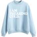 GJPRXCx Womens Y2K Sweaters 2024 Casual Long Sleeve Crewneck Sweatshirts Fall Fashion Solid Loose Tunic Tops with Leggings Small 01_sky Blue - Buy Online on GoSupps.com