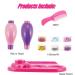Hair Glitter Sequins Kit with Stamper Tool - Easy Hair Bedazzling | 6 Types, 420 Glitter Sequins - Buy Online on GoSupps.com