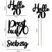 LOINFE Birthday Cupcake Toppers Pack of 24 Cake Toppers Birthday Happy Birthday 70 Years Cake Decoration Cake Decoration for Party Decoration Cake Decorations (Black) - Buy Online on GoSupps.com