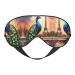 SSIMOO Oil Painting Paris Eiffel Tower Print Double-Sided Eye Mask Soft and Light Blocking for Enhancing Sleep Quality Black