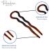 Parcelona French Sleek Tortoise Shell Large Celluloid Chignon Hair Pin Set - Made in France - Buy Online on GoSupps.com