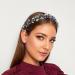 IYOU Sparkly Crystal Headband Black Shiny Rhinestone Hair Bands Flower Party Prom Hair Accessories for Women and Girls - Buy Online on GoSupps.com