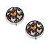(Cute Rooster Chickens) Round Pill Box 3 Compartment Pill Box Mini Decorative Pocket Purse Portable Travel Medicine Tablet Vitamin Holder Organizer Pill Case