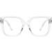 DOOViC Blue Light Filter Glasses for Women - Oversized Modern Reading Glasses JS028 028c4 Transparent 1.25x | International Shipping Available - Buy Online on GoSupps.com