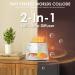 Premium 2-in-1 Aroma Diffuser & Salt Lamp Flame Effect Humidifier for Essential Oils | 150ml Marble Design | International Shipping - Buy Online on GoSupps.com
