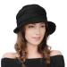 1920S Vintage Cloche Bucket Hat Packable Ladies Church Derby Party Fashion Floopy Winter 55-60CM 99088_black Medium