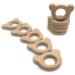Wendysun 5pcs Cartoon Wood Teether - Natural Animal Bear Shape Teething Toy - Buy Online on GoSupps.com