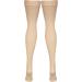 NuVein Thigh Length Compression Stockings 20-30 mmHg Support - Open Toe - Light Beige - Medium (1 Pair) - Buy Online on GoSupps.com